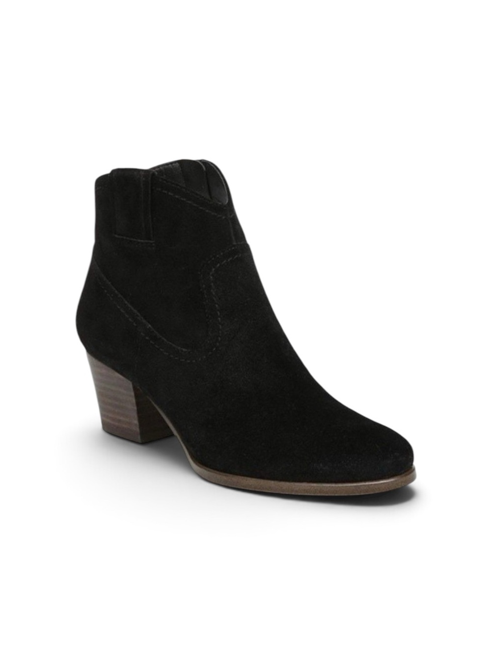 NEW Zodiac Kela Western Black Suede Ankle Bootie Boot  Sz 7.5